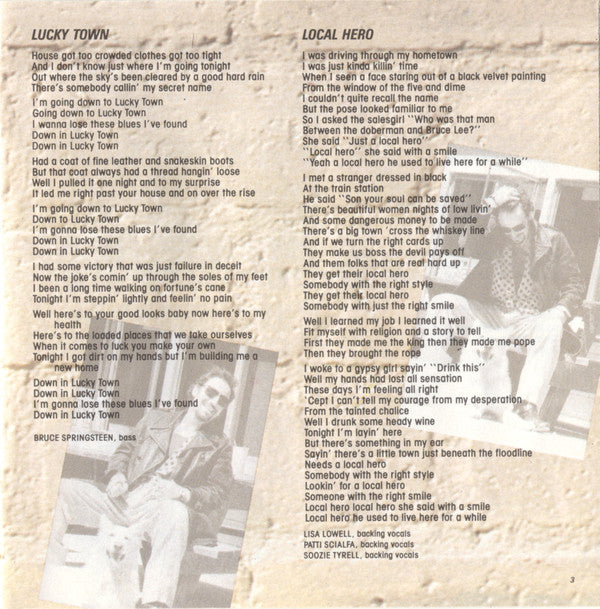 Bruce Springsteen : Lucky Town (CD, Album)