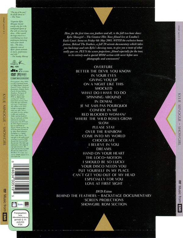 Kylie Minogue : Showgirl (DVD-V, Enh, PAL, Sup)