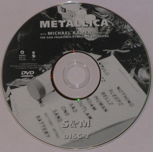 Metallica With Michael Kamen Conducting San Francisco Symphony : S&M (2xDVD-V, Multichannel, PAL)