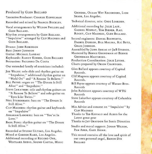 Wilson Phillips : Wilson Phillips (CD, Album)