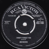 Jim Reeves : I Won't Forget You (7", Single)