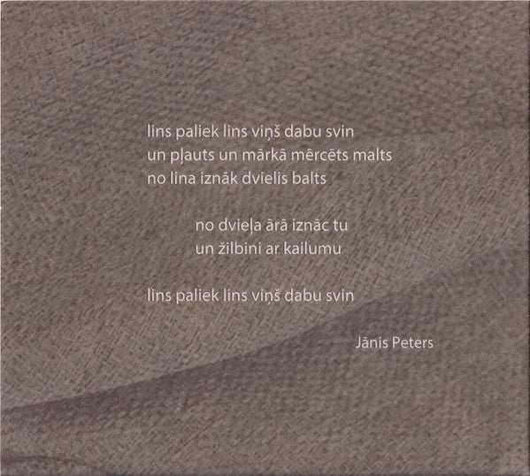 Jānis Strazds  -  Jānis Peters, Ance Krauze  -  Andris Ērglis, Jauktais Koris Laiks : Lins (CD, Album, Dig)