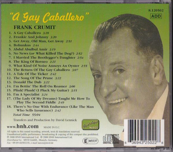 Frank Crumit : A Gay Caballero (CD, Comp)