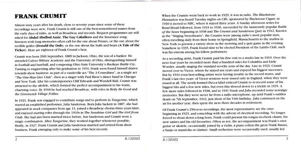 Frank Crumit : A Gay Caballero (CD, Comp)