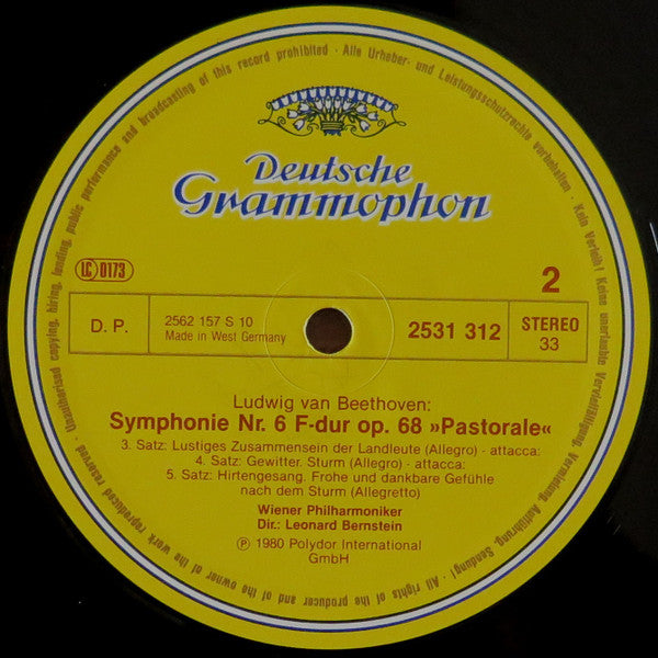 Ludwig Van Beethoven - Wiener Philharmoniker · Leonard Bernstein : Symphonie No. 6 »Pastorale« (LP)