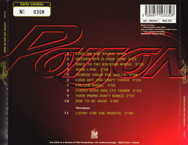 Poison (3) : Open Up And Say ...Ahh! (CD, Album, Ltd, Num, RE, O-C)