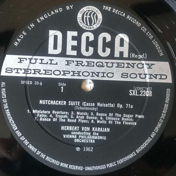 Pyotr Ilyich Tchaikovsky, Edvard Grieg, Herbert von Karajan, Wiener Philharmoniker : Nutcracker Suite / Music From Peer Gynt (LP, RP)