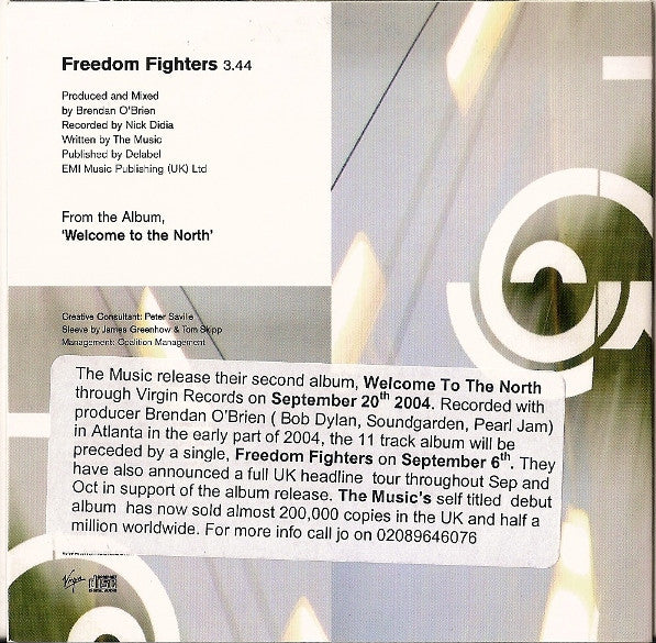 The Music : Freedom Fighters (CD, Single, Promo)