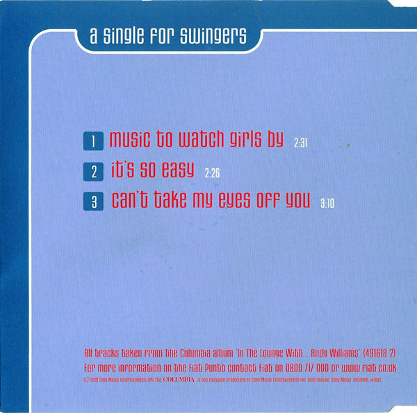 Andy Williams - Music To Watch Girls By (CD) (Very Good Plus (VG)) - DaddyPop