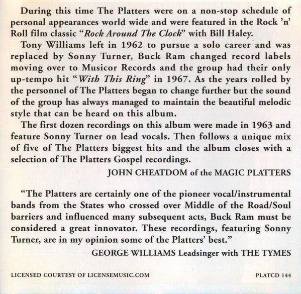 The Platters : Smoke Gets In Your Eyes (CD, Comp, RE)