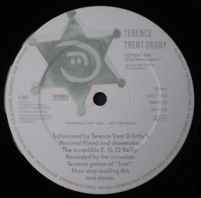 Terence Trent D'Arby : Dance Little Sister (12", Promo)