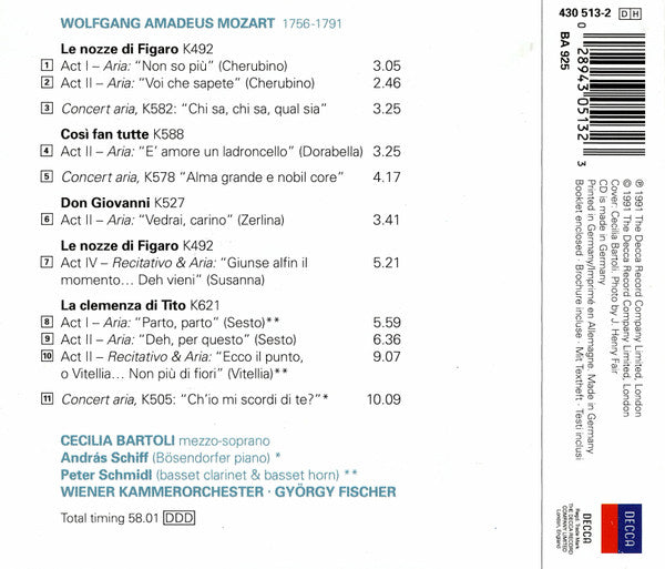 Cecilia Bartoli : Mozart Arias (CD, Album)