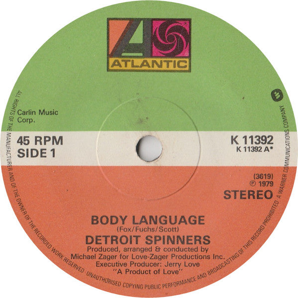 Spinners : Body Language (7")