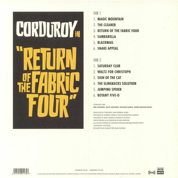 Corduroy : Return Of The Fabric Four (LP, Album, Whi)