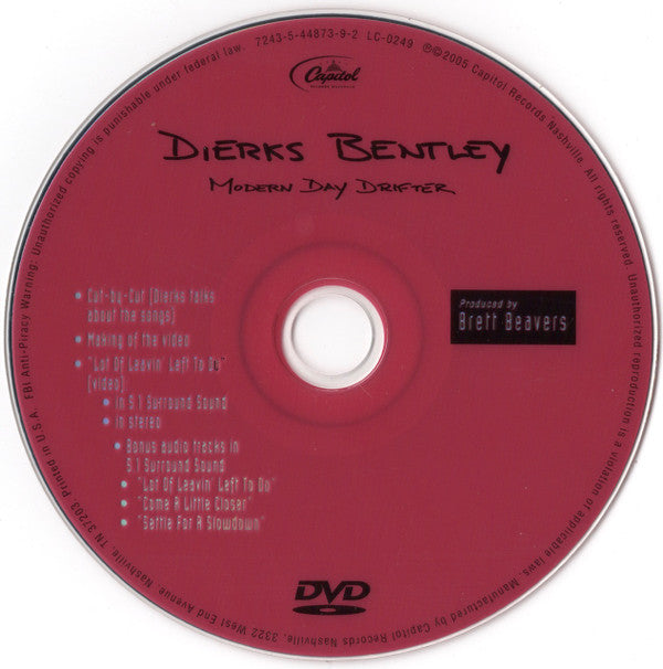 Dierks Bentley : Modern Day Drifter (CD, Album, Enh + DVD-V, Multichannel + Ltd)