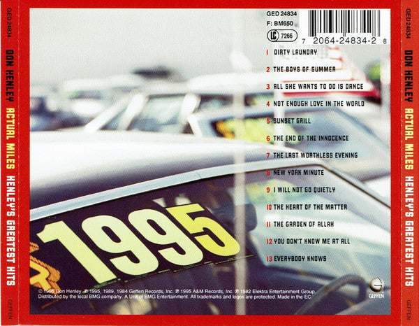 Don Henley : Actual Miles (Henley's Greatest Hits) (CD, Comp)