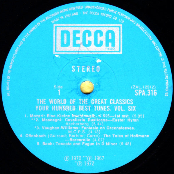 Various : The World Of Your Hundred Best Tunes Vol. 6 (LP, Comp, Lab)