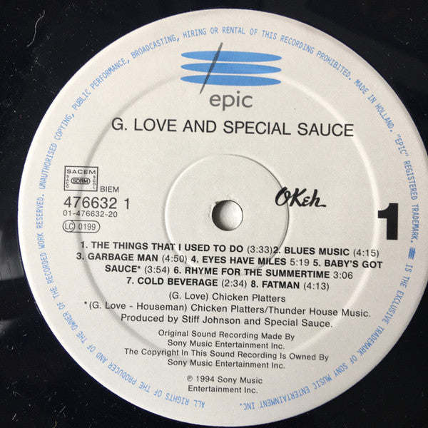 G. Love & Special Sauce : G. Love & Special Sauce (LP, Album)