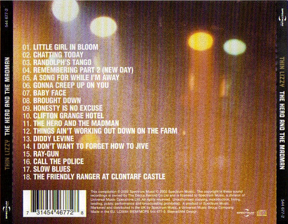 Thin Lizzy : The Hero And The Madman (CD, Comp)