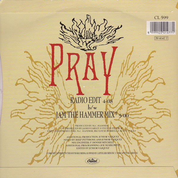 MC Hammer : Pray (7", Single, Sil)