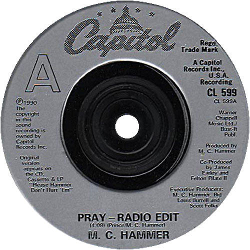 MC Hammer : Pray (7", Single, Sil)