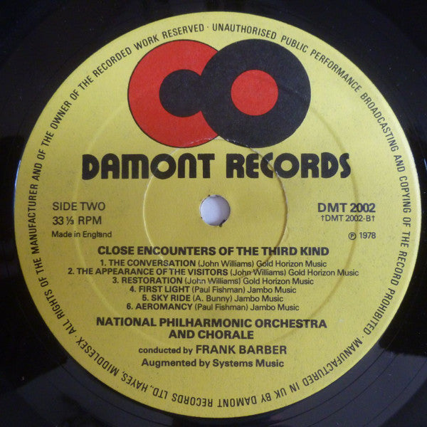 National Philharmonic Orchestra : Close Encounters Of The Third Kind And Other Great Space Music (LP, Album, Yel)
