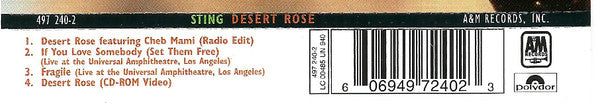 Sting Featuring Cheb Mami : Desert Rose (CD, Maxi, Enh, PMD)