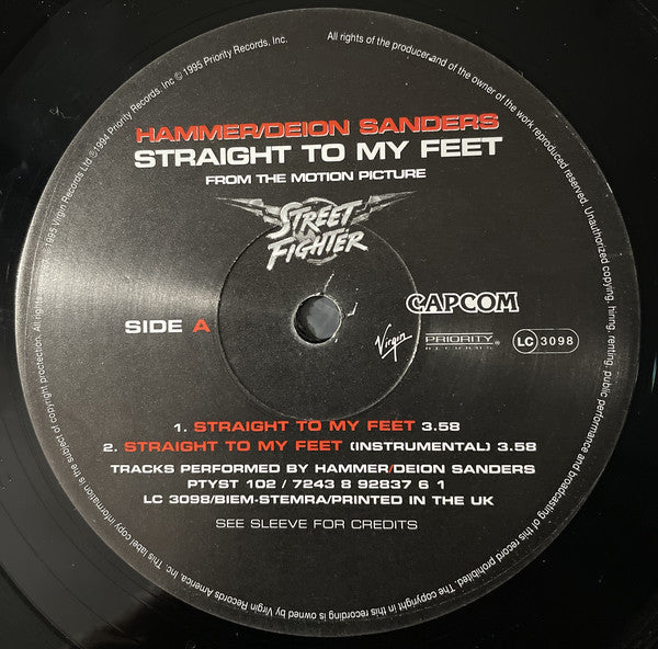 MC Hammer / Deion Sanders : Straight To My Feet (12")