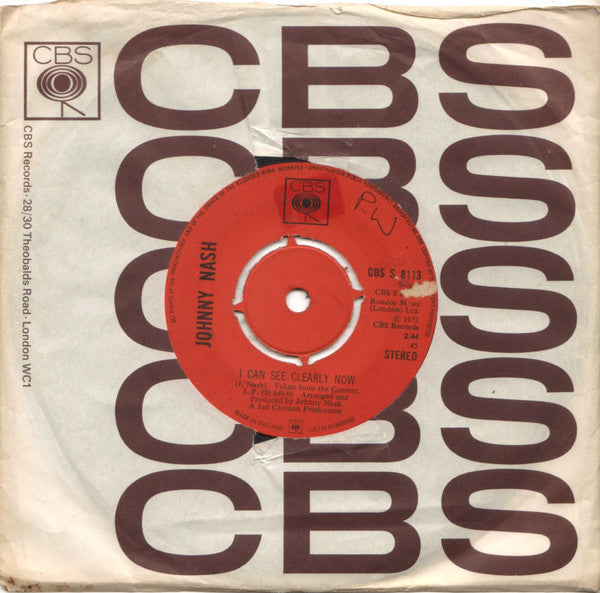Johnny Nash : I Can See Clearly Now (7", Single, Pus)