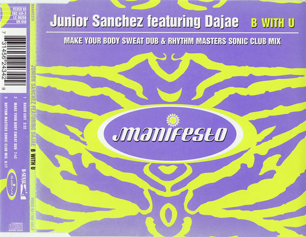 Junior Sanchez Featuring Dajaé : B With U (CD, Single)