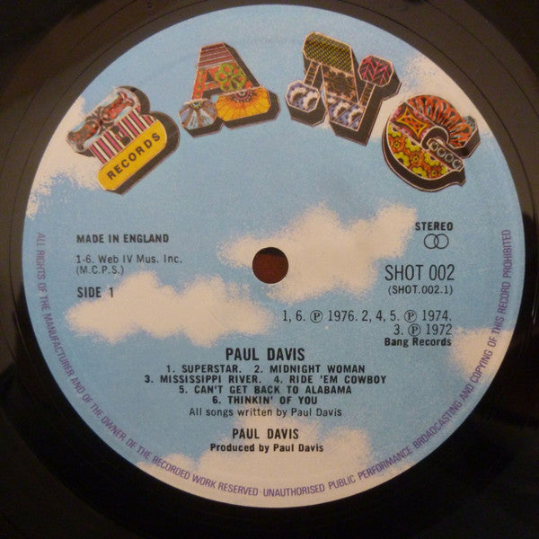 Paul Davis (3) : Paul Davis (LP, Comp)