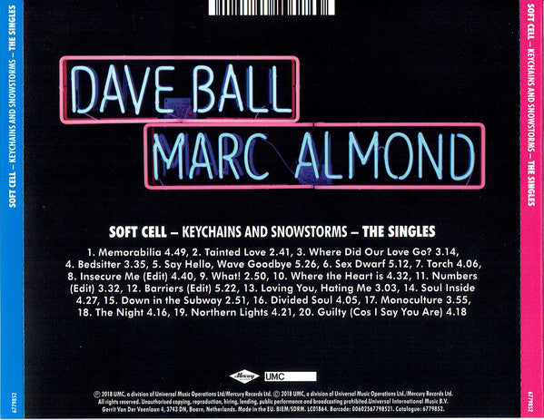 Soft Cell - Keychains And Snowstorms - The Singles (CD) (Very Good Plus (VG)) - DaddyPop