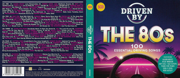 Various : Driven By The 80s (100 Essential Driving Songs) (5xCD, Comp)