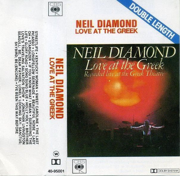 Neil Diamond : Love At The Greek - Recorded Live At The Greek Theatre (Cass, Album)