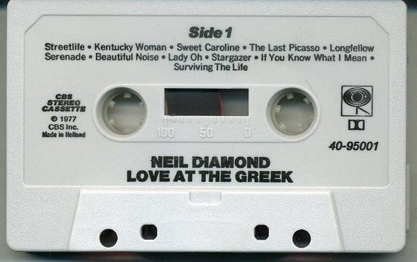 Neil Diamond : Love At The Greek - Recorded Live At The Greek Theatre (Cass, Album)