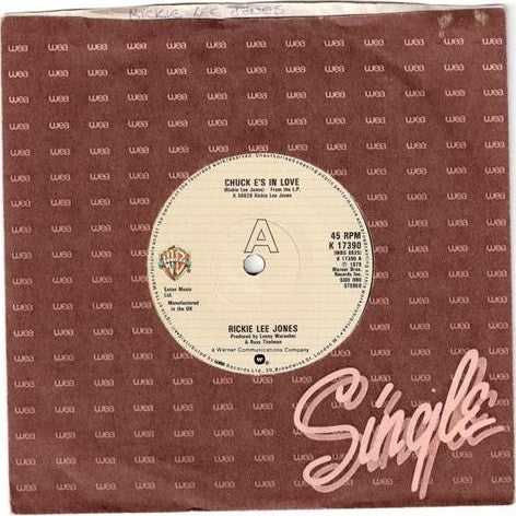 Rickie Lee Jones : Chuck E.'s In Love (7", Single)
