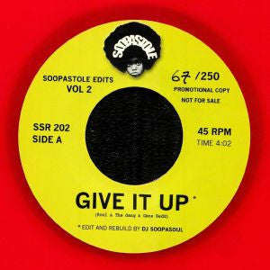 Kool & The Gang & Gene Redd / Aretha Franklin : Give It Up / Rock Steady (7", Ltd, Num, Promo, RP, Unofficial, Red)