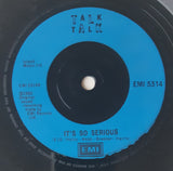 Talk Talk : Today • It's So Serious (7", Single, Blu)