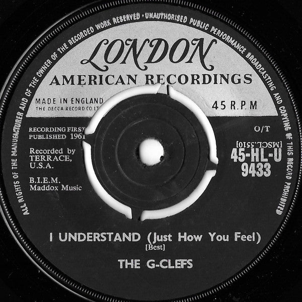 The G-Clefs : I Understand (Just How You Feel) / Little Girl I Love You (7")