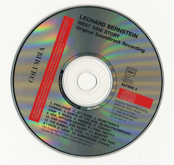 Leonard Bernstein : West Side Story - The Original Sound Track Recording (CD, Album, RE)