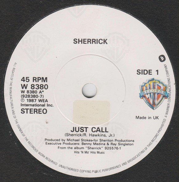Sherrick - Just Call (7) (Very Good Plus (VG)) - DaddyPop