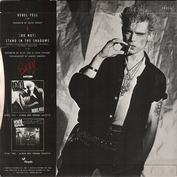 Billy Idol : Rebel Yell (7", Single, Blu)
