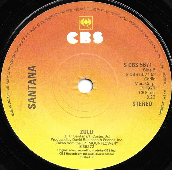 Santana : She's Not There (7", Single)