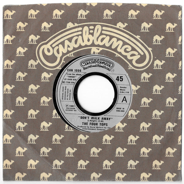 Four Tops : Don't Walk Away (7", Single, Lar)