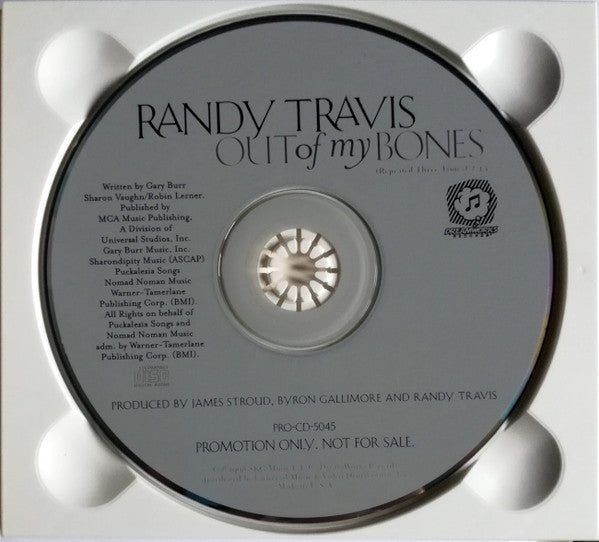Randy Travis : Out Of My Bones (CD, Single, Promo)