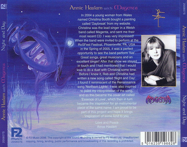 Annie Haslam With Magenta (10) : Night And Day (CD, EP)