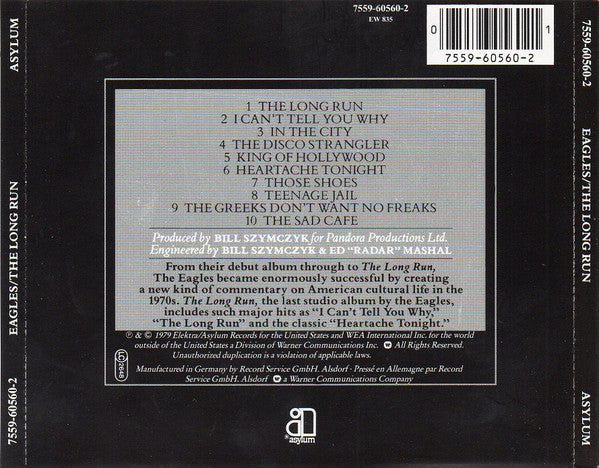 Eagles - The Long Run (CD) (Very Good Plus (VG)) - DaddyPop