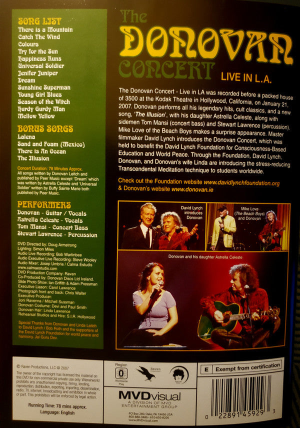 Donovan : The Donovan Concert Live In L.A. (DVD-V)