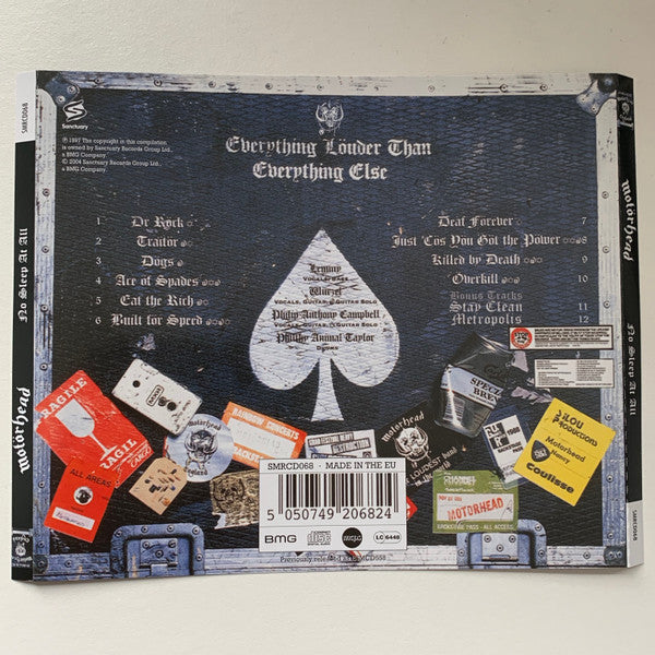 Motörhead : Nö Sleep At All (CD, Album, RE)