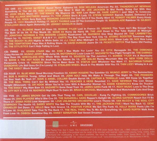 Various : Driven By The 70s - 100 Essential Driving Songs (5xCD, Comp)